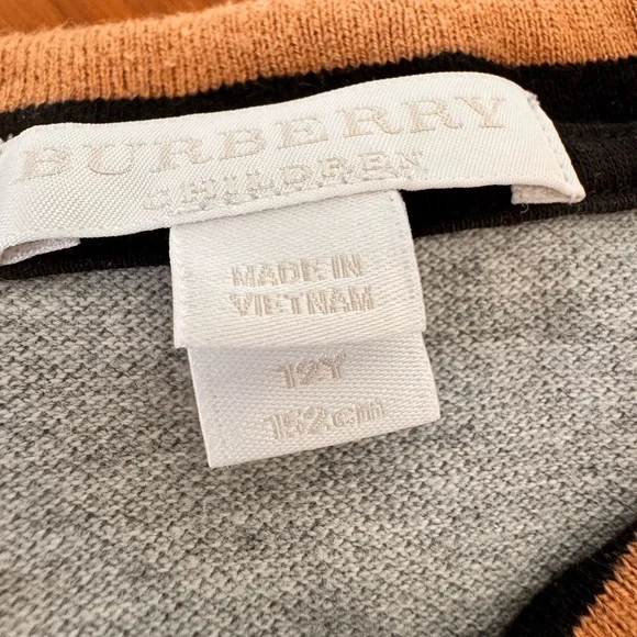 Burberry Children Gray Polo Shirt (12Y) - Picture 6 of 6